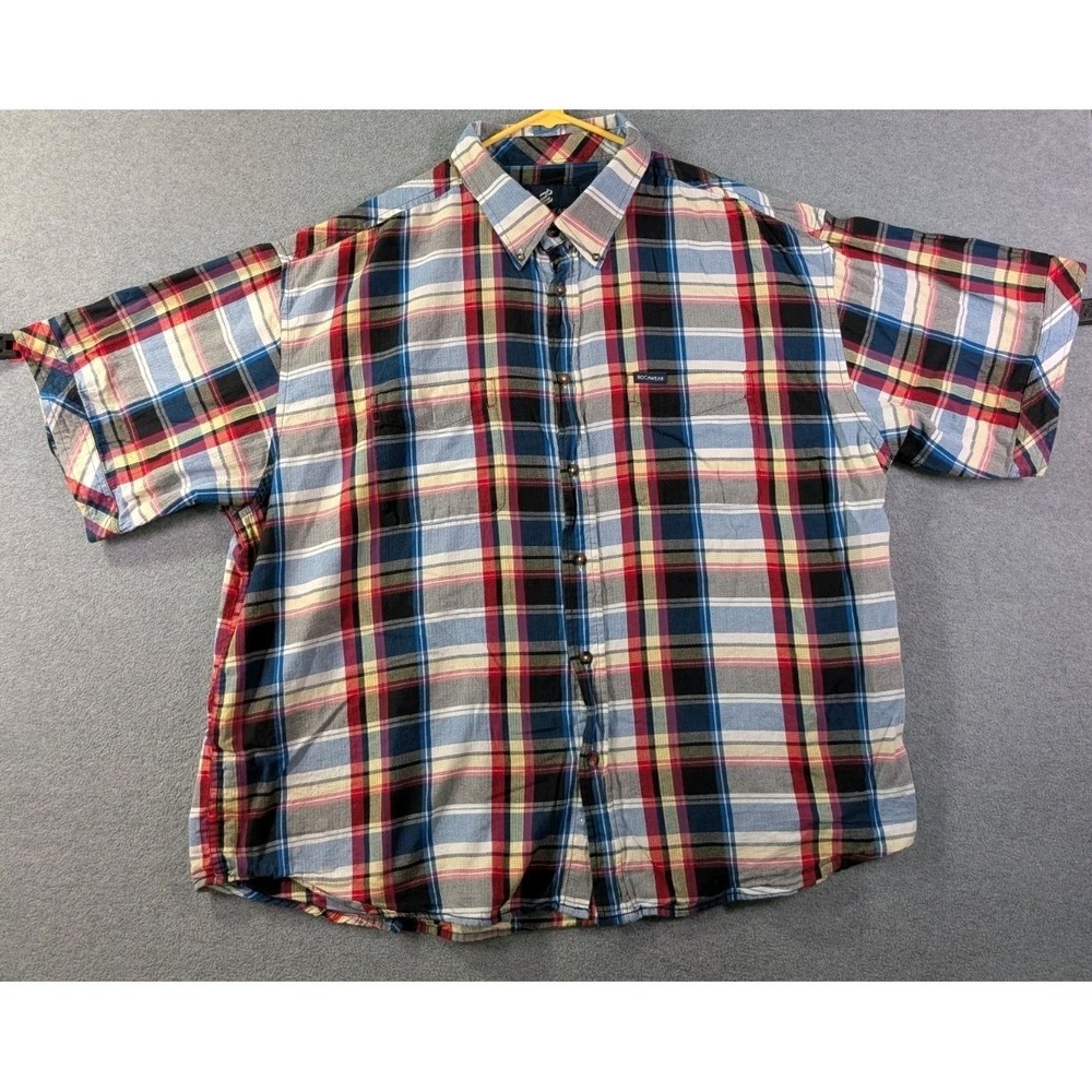 Rocawear Classic Plaid Button Front Shirt Men's 4XB Big Tall Hip Hop Y2K VTG